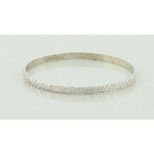 Sterling Silver Bangle Bracelet 8" inch Round 2 5/8" inch Diameter